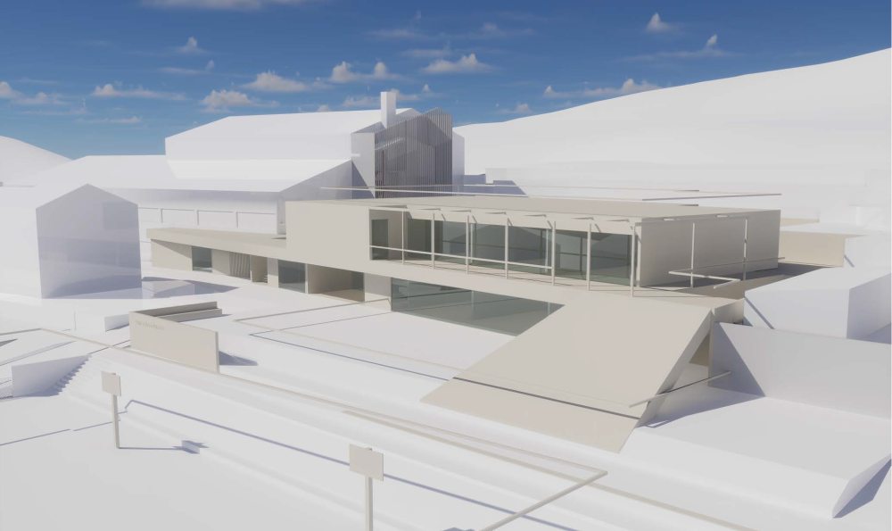 PREDVIDENO OBMOČJE OBRAVNAVE OBSEGA SKUPNO PRIBLIŽNO 5.000 m2, od tega jih je nekaj manj kot polovica namenjenih novogradnji vrtca in rešitvi šolske kuhinje, preostali del pa ureditvi zunanjih igralnih površin, športnega igrišča in dodatnih parkirišč